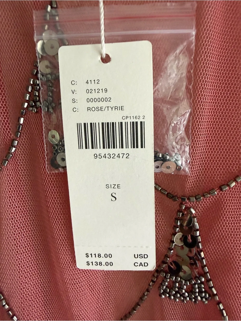 Anthropologie Mahila Beaded Sheer Tank Size S - Picture 6 of 9